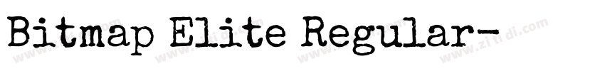 Bitmap Elite Regular字体转换